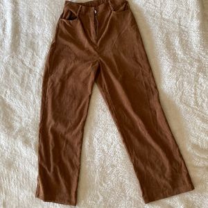Corduroy straight pants